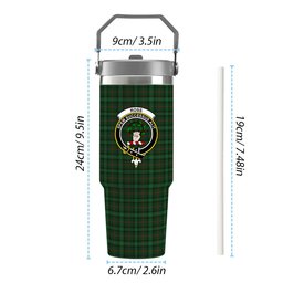 ScotsTee Shop Scottish Ross Hunting 2 Crest Tartan Flip Straw Tumbler 20oz 30oz