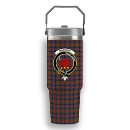 ScotsTee Shop Scottish MacDuff Hunting Modern SC Crest Tartan Flip Straw Tumbler 20oz 30oz