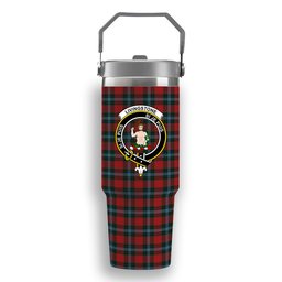 ScotsTee Shop Scottish Livingstone MacLay MacLeay Crest Tartan Flip Straw Tumbler 20oz 30oz
