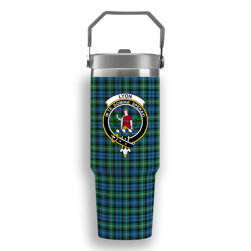 ScotsTee Shop Scottish Lyon SC Crest Tartan Flip Straw Tumbler 20oz 30oz