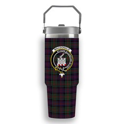 ScotsTee Shop Scottish MacDonald of Clan Ranald Crest Tartan Flip Straw Tumbler 20oz 30oz