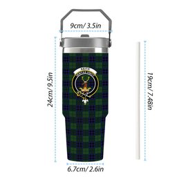 ScotsTee Shop Scottish Keith Modern Crest Tartan Flip Straw Tumbler 20oz 30oz