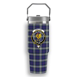 ScotsTee Shop Scottish Sinclair Dress Crest Tartan Flip Straw Tumbler 20oz 30oz
