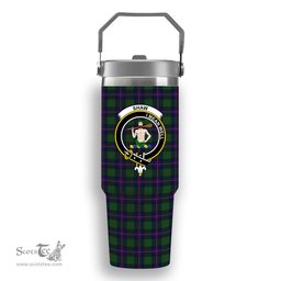 ScotsTee Shop Scottish Shaw Modern Crest Tartan Flip Straw Tumbler 20oz 30oz