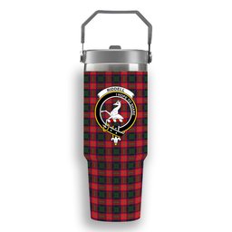 ScotsTee Shop Scottish Riddell Crest Tartan Flip Straw Tumbler 20oz 30oz