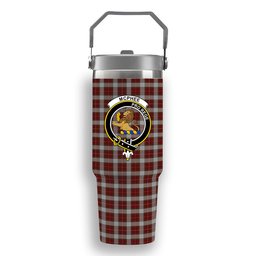 ScotsTee Shop Scottish McPhee Dress Crest Tartan Flip Straw Tumbler 20oz 30oz