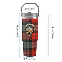 ScotsTee Shop Scottish MacLachlan Weathered Crest Tartan Flip Straw Tumbler 20oz 30oz