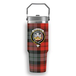 ScotsTee Shop Scottish MacLachlan Weathered Crest Tartan Flip Straw Tumbler 20oz 30oz