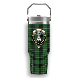 ScotsTee Shop Scottish MacLean of Duart Hunting Ancient Crest Tartan Flip Straw Tumbler 20oz 30oz