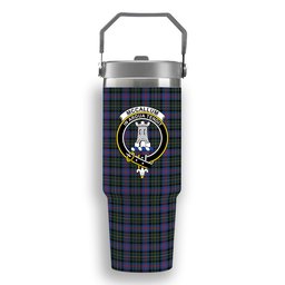 ScotsTee Shop Scottish McCallum of Berwick Modern Crest Tartan Flip Straw Tumbler 20oz 30oz