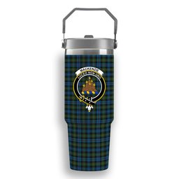 ScotsTee Shop Scottish Mackenzie Crest Tartan Flip Straw Tumbler 20oz 30oz