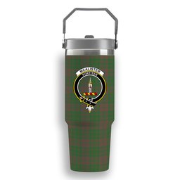 ScotsTee Shop Scottish McAlister of Glenbarr Hunting Ancient Crest Tartan Flip Straw Tumbler 20oz 30oz