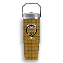 ScotsTee Shop Scottish Houston Modern Crest Tartan Flip Straw Tumbler 20oz 30oz