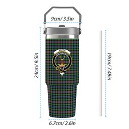 ScotsTee Shop Scottish Keith District Ancient Crest Tartan Flip Straw Tumbler 20oz 30oz