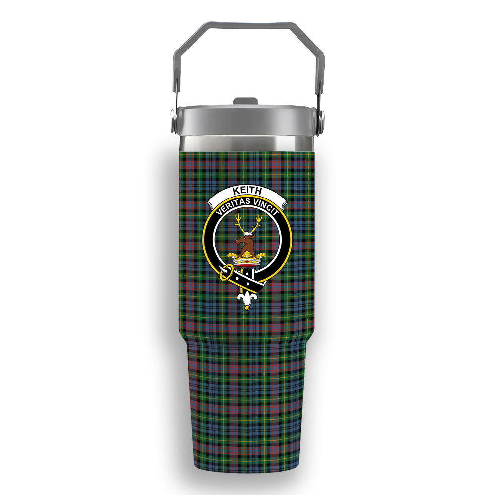 ScotsTee Shop Scottish Keith District Ancient Crest Tartan Flip Straw Tumbler 20oz 30oz