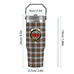 ScotsTee Shop Scottish MacDuff Dress Ancient SC Crest Tartan Flip Straw Tumbler 20oz 30oz