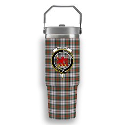 ScotsTee Shop Scottish MacDuff Dress Ancient SC Crest Tartan Flip Straw Tumbler 20oz 30oz