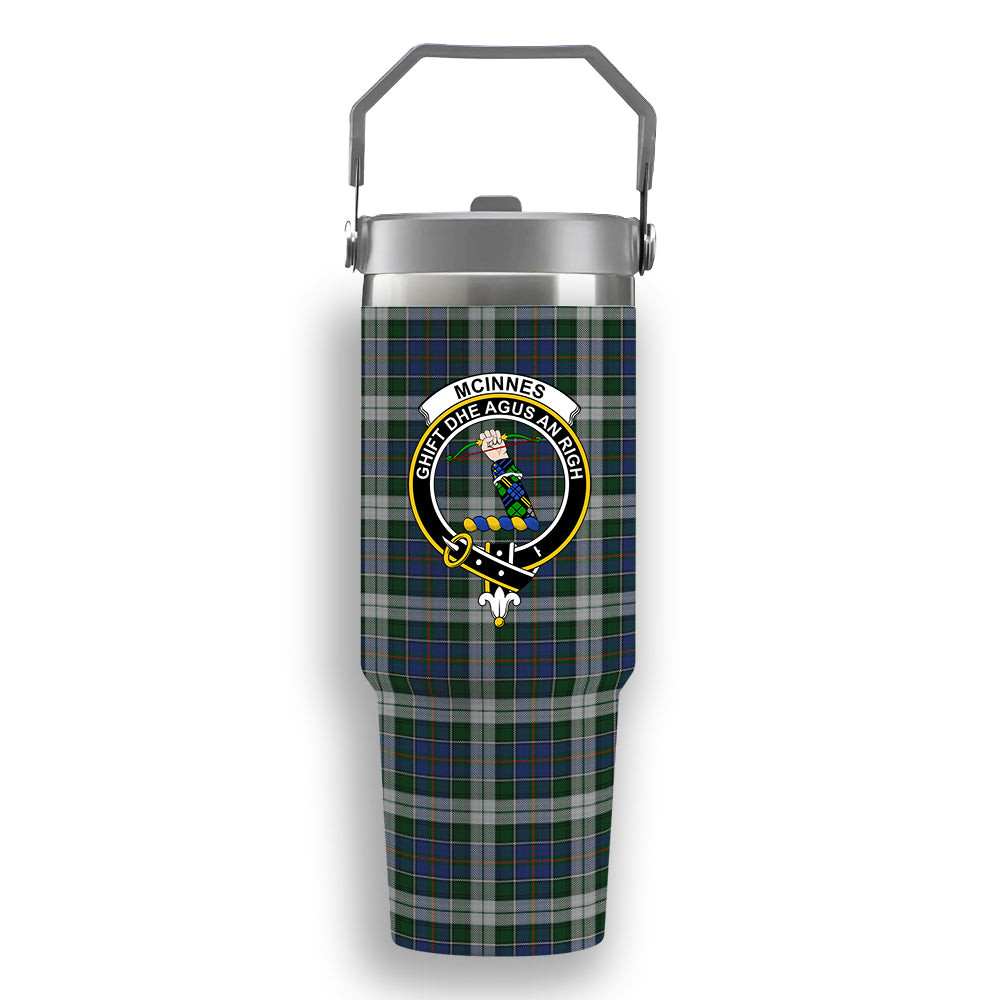 ScotsTee Shop Scottish McInnes Dress Crest Tartan Flip Straw Tumbler 20oz 30oz