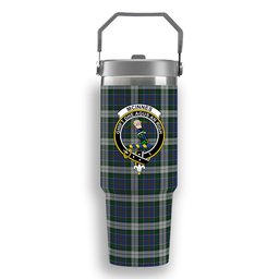 ScotsTee Shop Scottish McInnes Dress Crest Tartan Flip Straw Tumbler 20oz 30oz