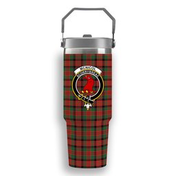 ScotsTee Shop Scottish McNicol Ancient Crest Tartan Flip Straw Tumbler 20oz 30oz