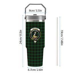 ScotsTee Shop Scottish Wallace Hunting Crest Tartan Flip Straw Tumbler 20oz 30oz