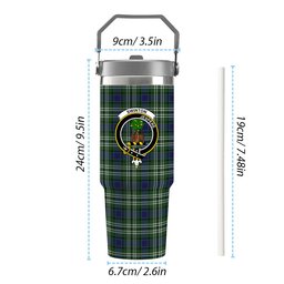 ScotsTee Shop Scottish Swinton Crest Tartan Flip Straw Tumbler 20oz 30oz