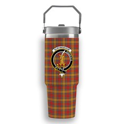 ScotsTee Shop Scottish Scrymgeour Ancient Crest Tartan Flip Straw Tumbler 20oz 30oz