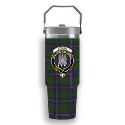 ScotsTee Shop Scottish Strang of Balkaskie Crest Tartan Flip Straw Tumbler 20oz 30oz