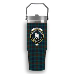 ScotsTee Shop Scottish Tennant Yules Modern Crest Tartan Flip Straw Tumbler 20oz 30oz