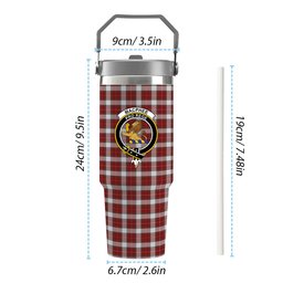 ScotsTee Shop Scottish MacPhee Dress Ancient Crest Tartan Flip Straw Tumbler 20oz 30oz