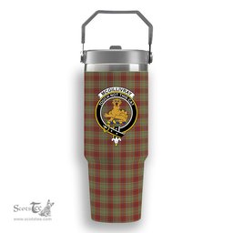 ScotsTee Shop Scottish McGillivray Hunting Ancient Crest Tartan Flip Straw Tumbler 20oz 30oz