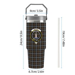 ScotsTee Shop Scottish MacKay Weathered Crest Tartan Flip Straw Tumbler 20oz 30oz