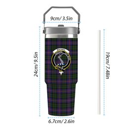 ScotsTee Shop Scottish MacNeil of Colonsay 2 Crest Tartan Flip Straw Tumbler 20oz 30oz