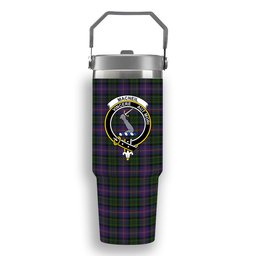 ScotsTee Shop Scottish MacNeil of Colonsay 2 Crest Tartan Flip Straw Tumbler 20oz 30oz