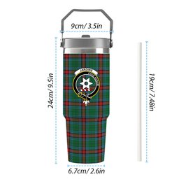 ScotsTee Shop Scottish Jardine Dress Ancient Crest Tartan Flip Straw Tumbler 20oz 30oz