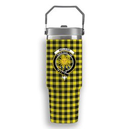 ScotsTee Shop Scottish McLeod of Lewis Modern Crest Tartan Flip Straw Tumbler 20oz 30oz