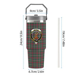 ScotsTee Shop Scottish Spence Ancient Crest Tartan Flip Straw Tumbler 20oz 30oz