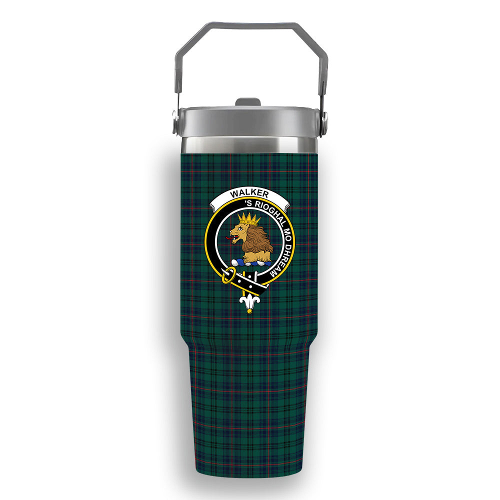 ScotsTee Shop Scottish Walker Hunting Modern Crest Tartan Flip Straw Tumbler 20oz 30oz