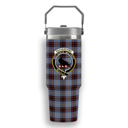 ScotsTee Shop Scottish Rutherford Ancient Crest Tartan Flip Straw Tumbler 20oz 30oz