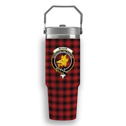 ScotsTee Shop Scottish McIvor Crest Tartan Flip Straw Tumbler 20oz 30oz