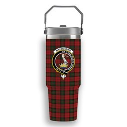 ScotsTee Shop Scottish MacQuarrie 7 Crest Tartan Flip Straw Tumbler 20oz 30oz