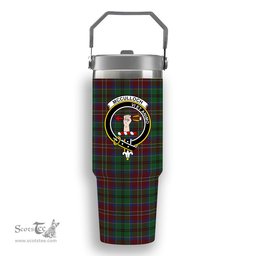 ScotsTee Shop Scottish McCulloch Crest Tartan Flip Straw Tumbler 20oz 30oz