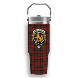 ScotsTee Shop Scottish MacPherson of Cluny Crest Tartan Flip Straw Tumbler 20oz 30oz