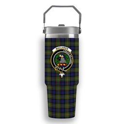 ScotsTee Shop Scottish MacLaren Modern Crest Tartan Flip Straw Tumbler 20oz 30oz