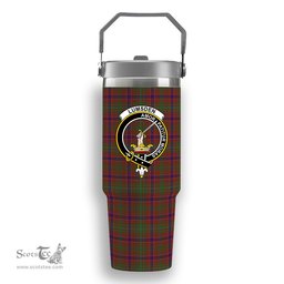 ScotsTee Shop Scottish Lumsden Crest Tartan Flip Straw Tumbler 20oz 30oz