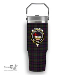 ScotsTee Shop Scottish MacDonald of Clanranald Crest Tartan Flip Straw Tumbler 20oz 30oz