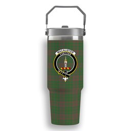 ScotsTee Shop Scottish MacAlister of Glenbarr Hunting Ancient Crest Tartan Flip Straw Tumbler 20oz 30oz