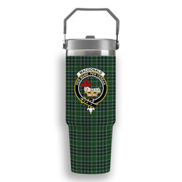 ScotsTee Shop Scottish MacDonald Lord of the Isles Hunting Crest Tartan Flip Straw Tumbler 20oz 30oz