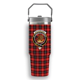 ScotsTee Shop Scottish Marjoribanks SC Crest Tartan Flip Straw Tumbler 20oz 30oz