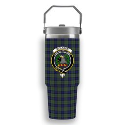 ScotsTee Shop Scottish McLaren Crest Tartan Flip Straw Tumbler 20oz 30oz